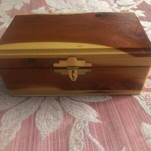 Wooden box jewelry box container storage decorative